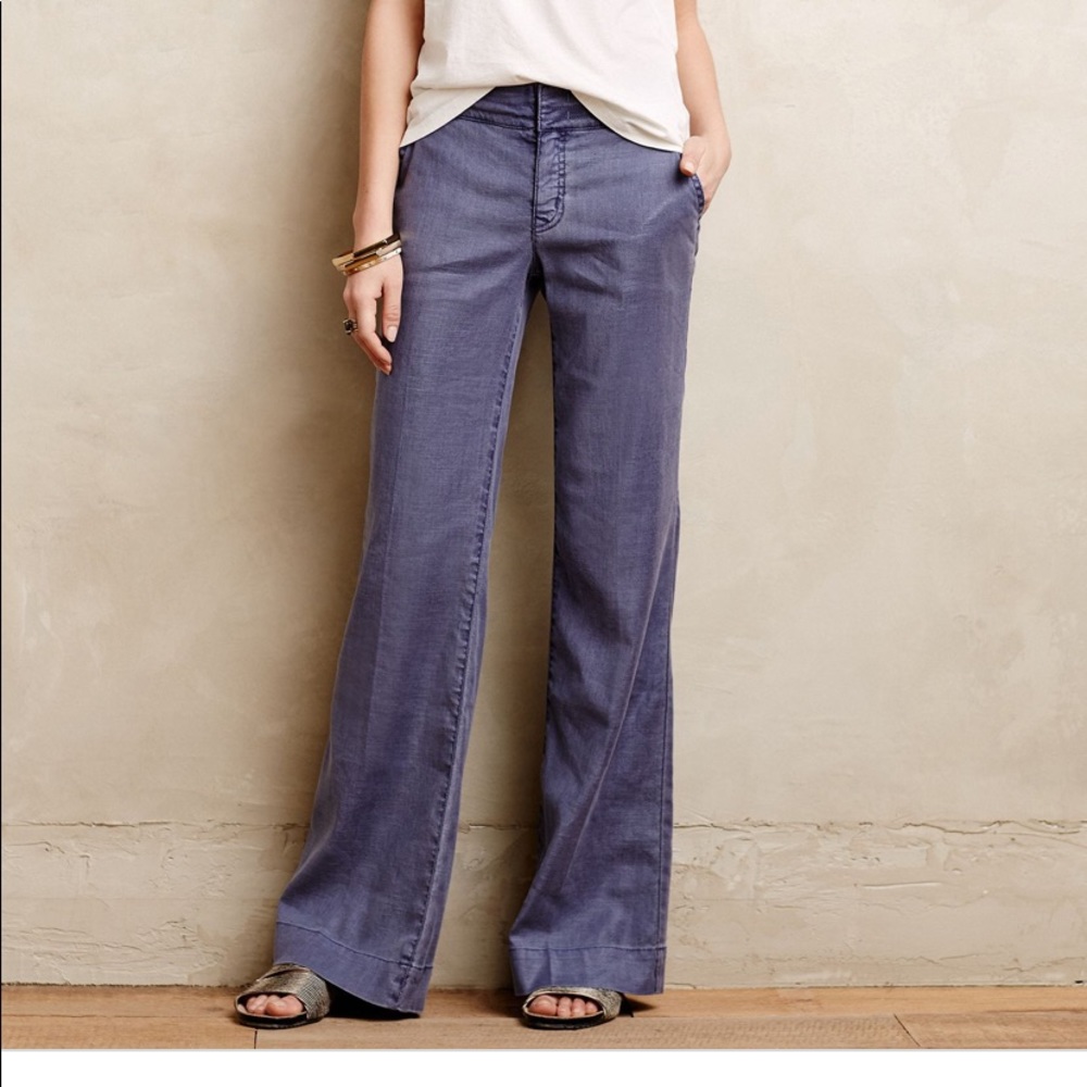 Level 99 Anthropologie wide leg linen pants - Picture 7 of 7